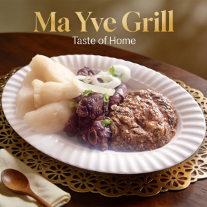 Fumbwa with Chevre — Authentic Congolese dish with goat, cassava leaves, and chikwange at Ma Yve Grill
