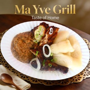 Fumbwa with Poulet — Authentic Congolese chicken with cassava leaves and chikwange at Ma Yve Grill